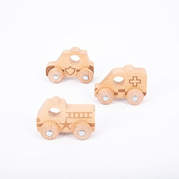 Tickit Natural Wood Emergency Vehicles Set
