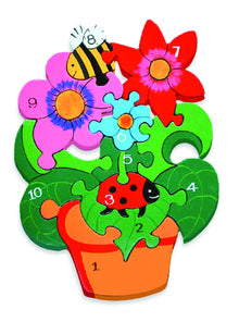 Alphabet Jigsaws Number Flowerpot