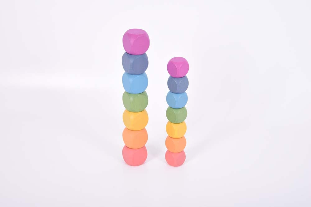 TickiT Rainbow Wooden Cubes