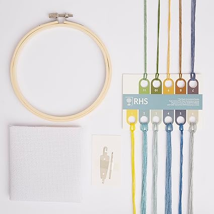 RHS Cross Stitch Kit-Blue Lotus