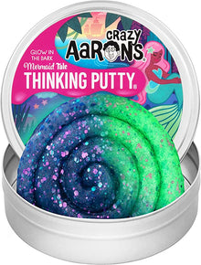 Crazy Aaron's Thinking Putty Glow Bright Mermaid Tale