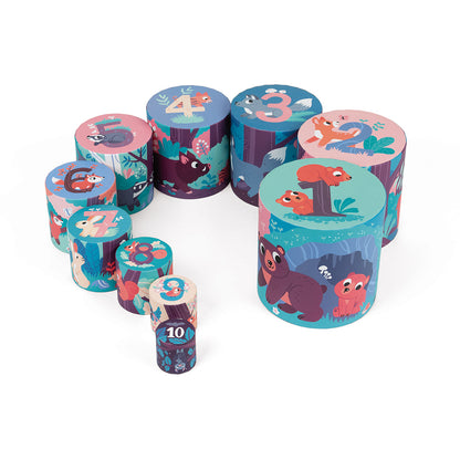 Janod Forest Animal Round Stacking Pyramid