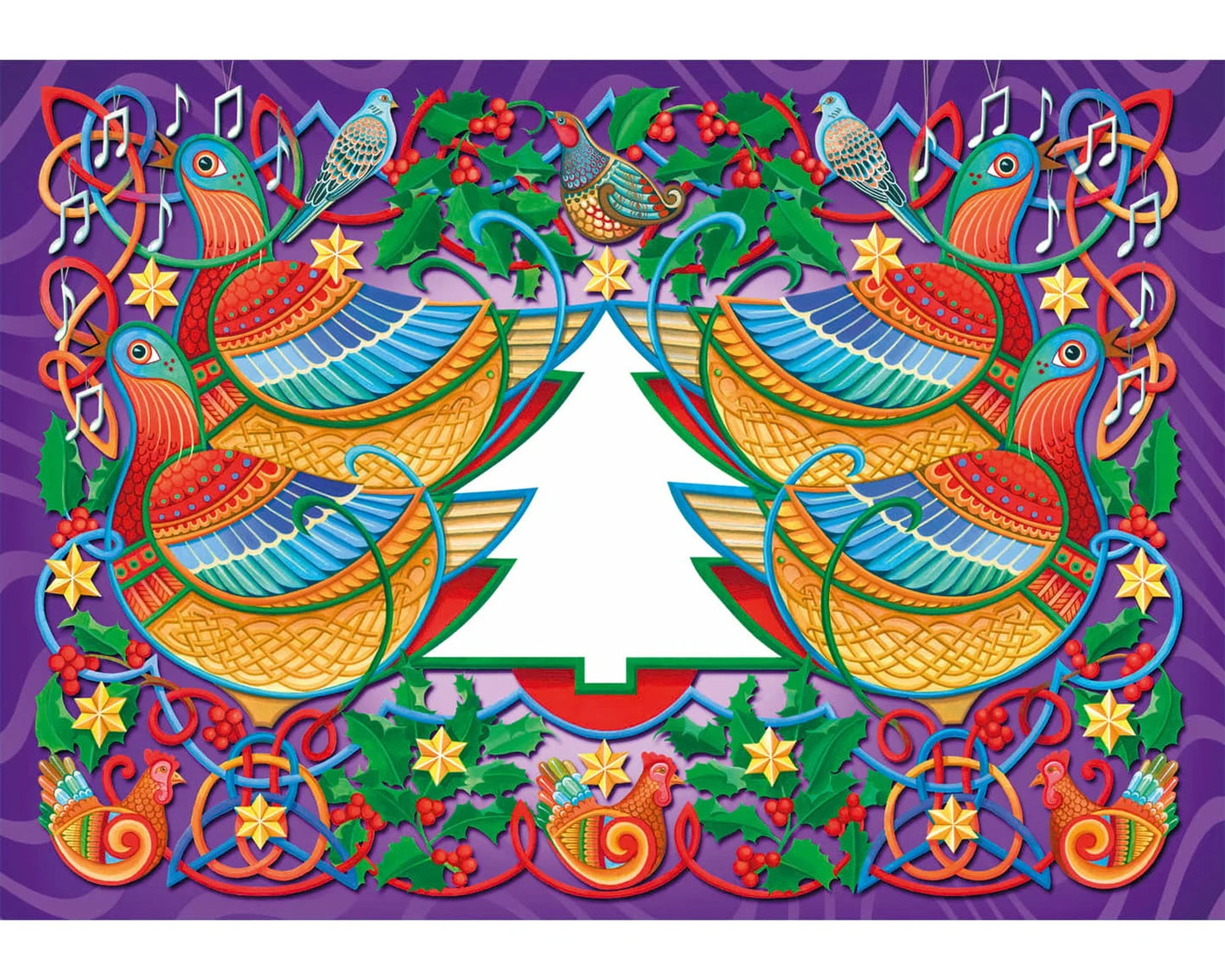 Wentworth Wooden Puzzles Four Calling Birds - Maxi 250 Pieces