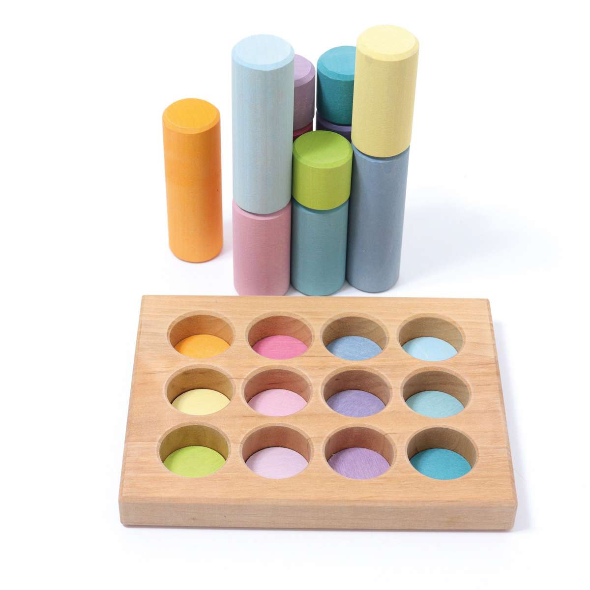 Grimms Stacking Game Small Pastel Rollers