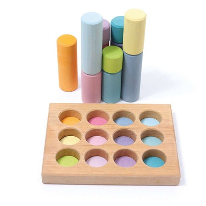 Grimms Stacking Game Small Pastel Rollers