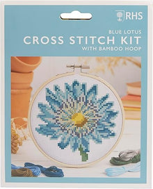 RHS Cross Stitch Kit-Blue Lotus