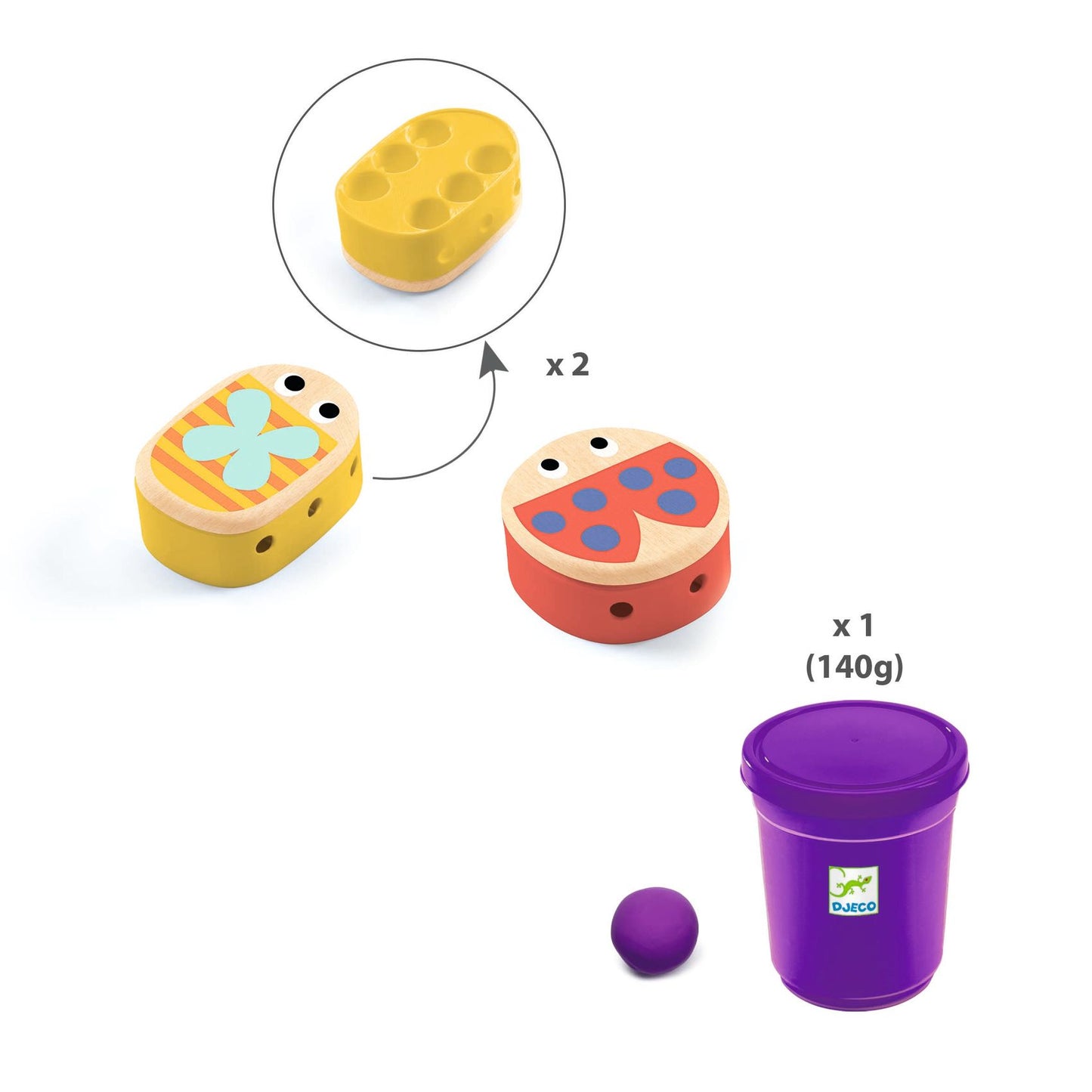 Djeco Bugs Modelling Dough Set (F)