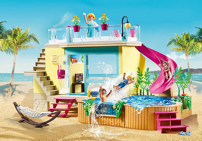 Playmobil 70435 Family Fun Beach Hotel Bungalow with Pool