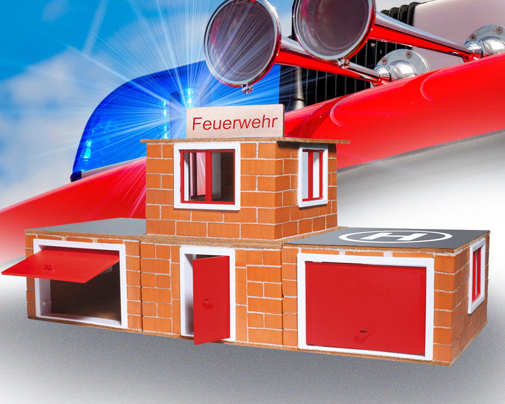 Teifoc Brick Construction Set Fire Station