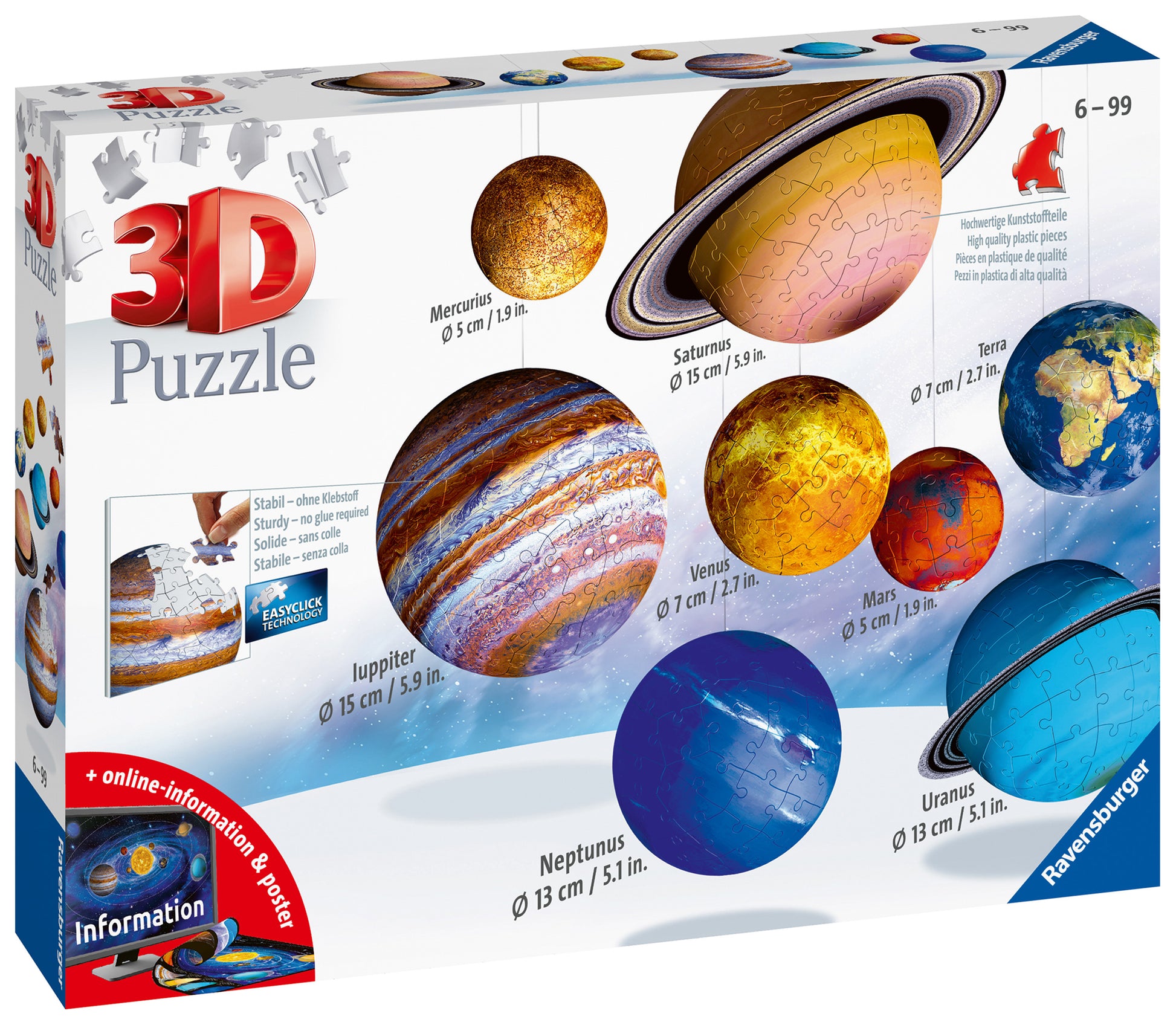 Ravensburger Planetary Solar System 3D Puzzle Jigsaw Puzzle
