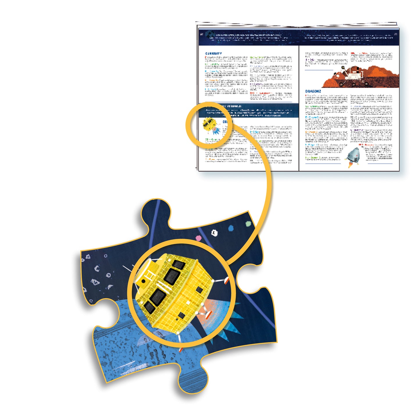 Djeco The space 200 Pce Observation Puzzle