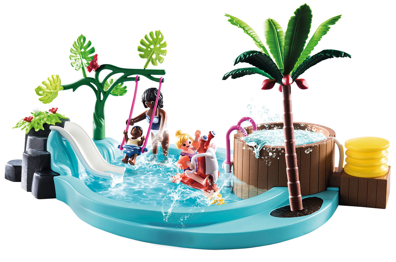 Playmobil 70611 Family Fun Aqua Park Children's Pool with Slide