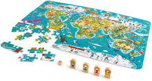 Hape E1626 2-in-1 World Tour Atlas Puzzle And Game