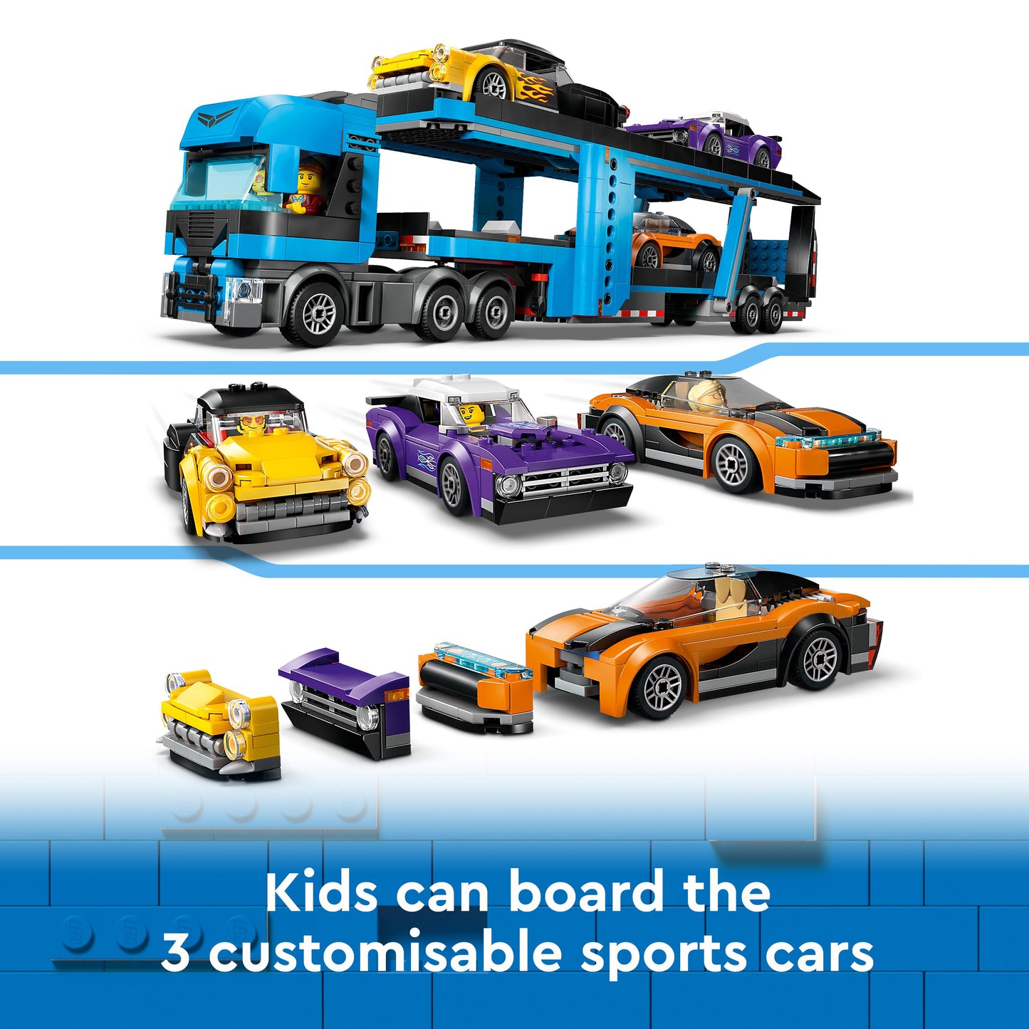 Lego City 60408 Car Transporter Truck with Sports Cars