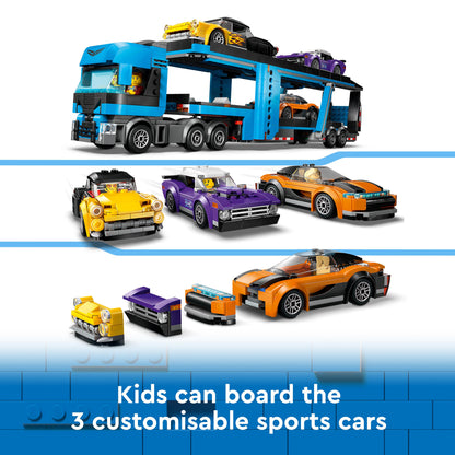 Lego City 60408 Car Transporter Truck with Sports Cars