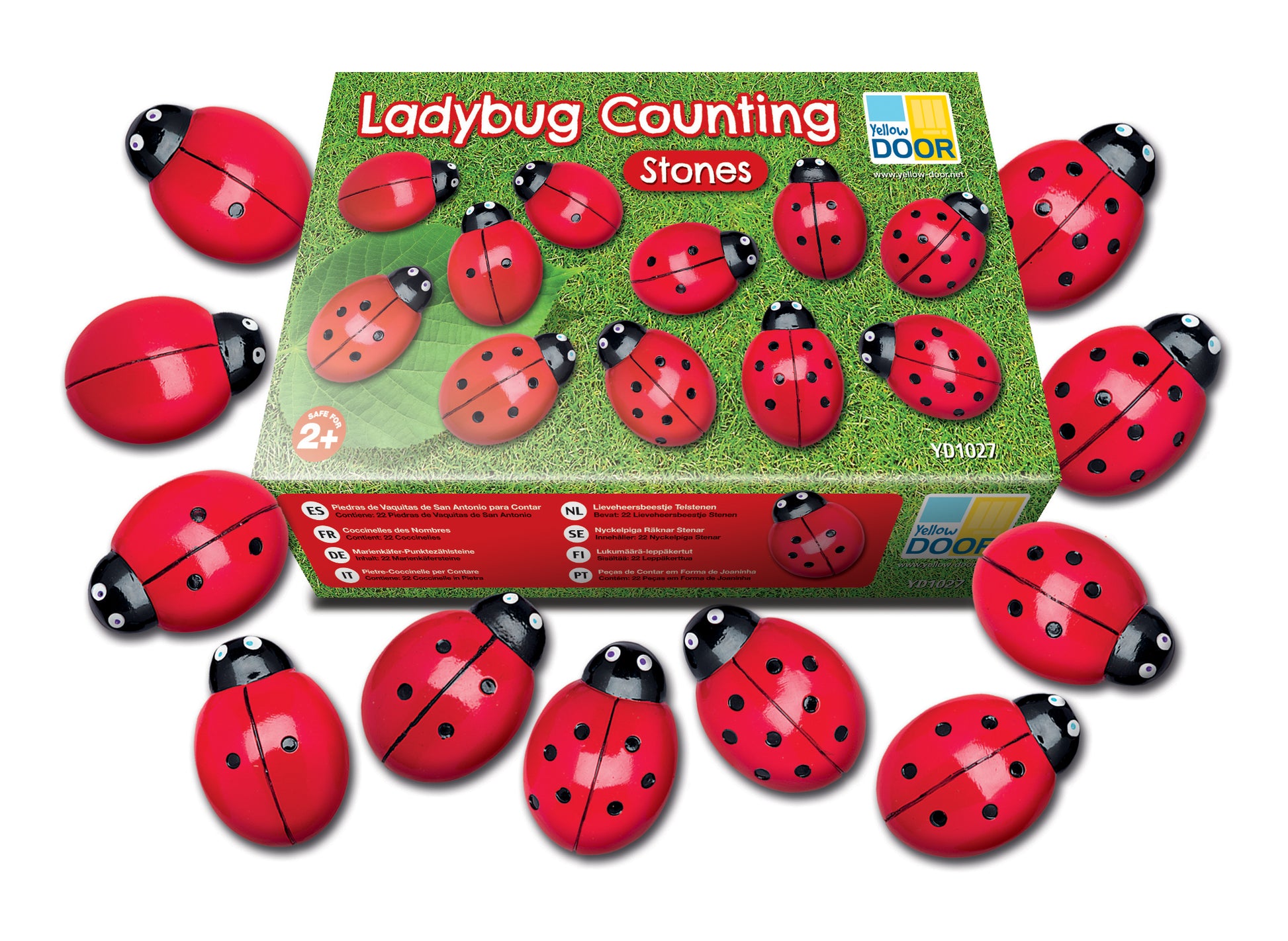 Yellow Door Ladybug Counting Stones
