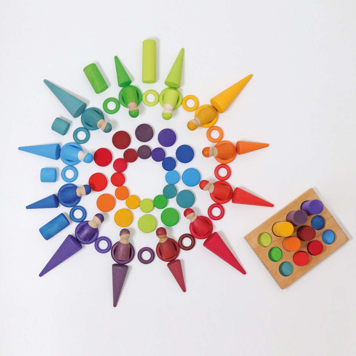 Grimms Stacking Game Small Rainbow Rollers