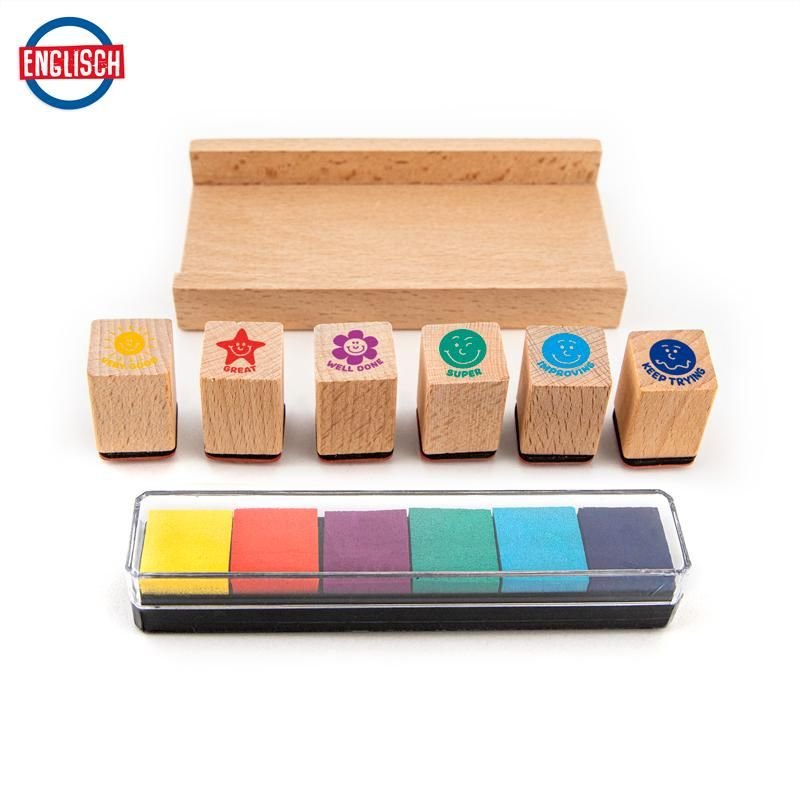 Trendhaus Motivation Wooden Teachers Stamps