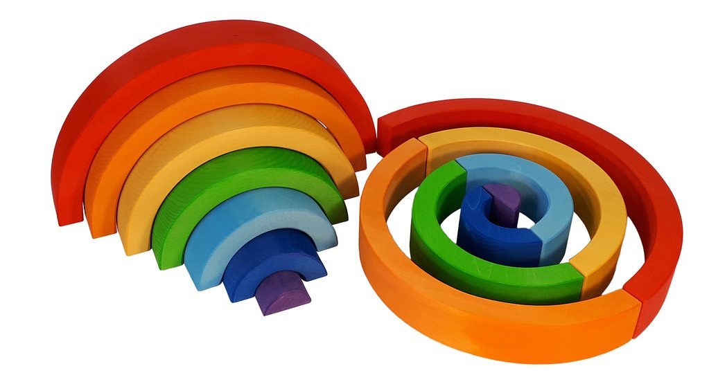 Bauspiel Rainbow Semi-Circle 7 pcs