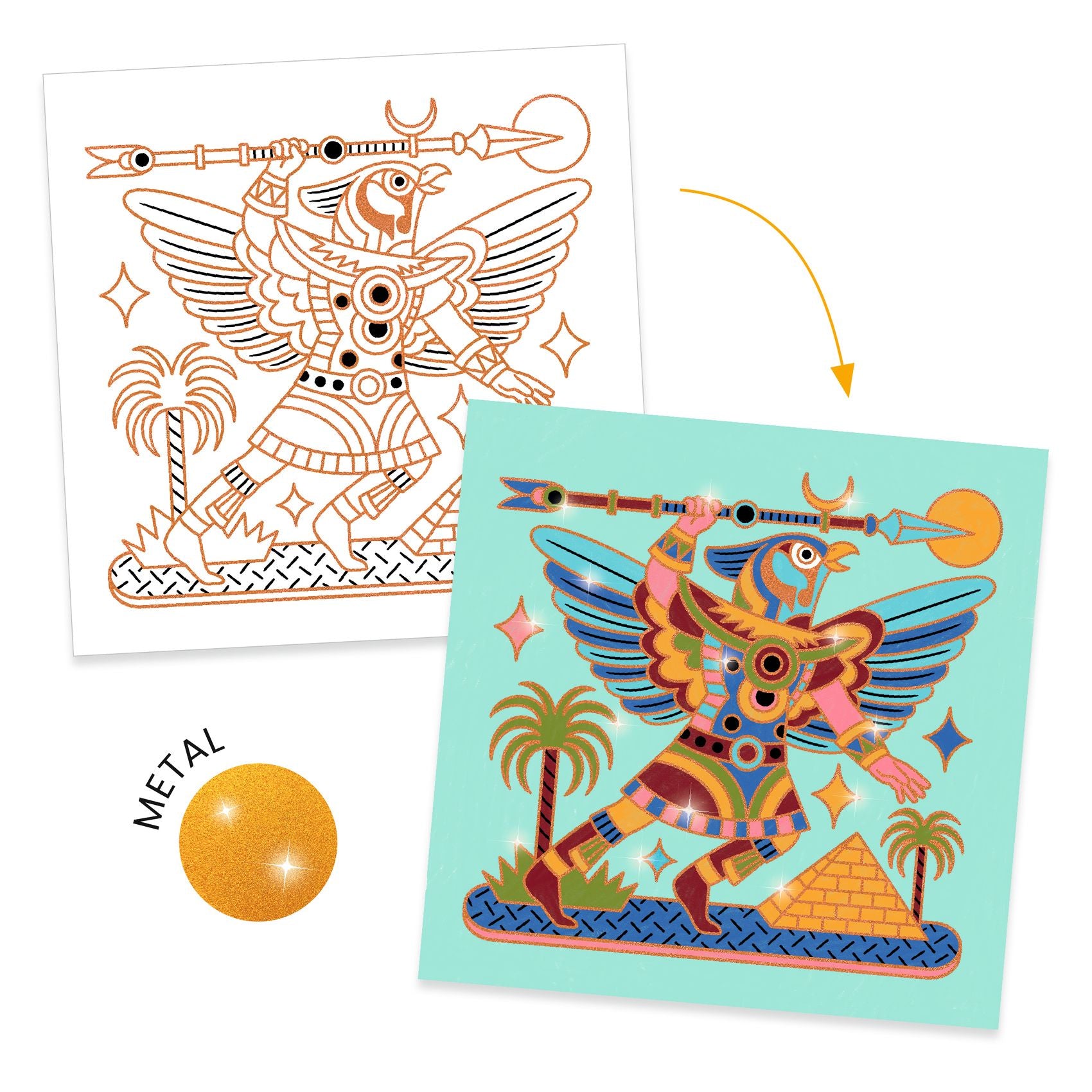Djeco Animal Warriors - Colouring Surprises