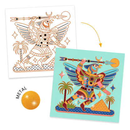 Djeco Animal Warriors - Colouring Surprises