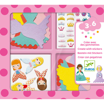 Djeco I love Princesses Create With Stickers