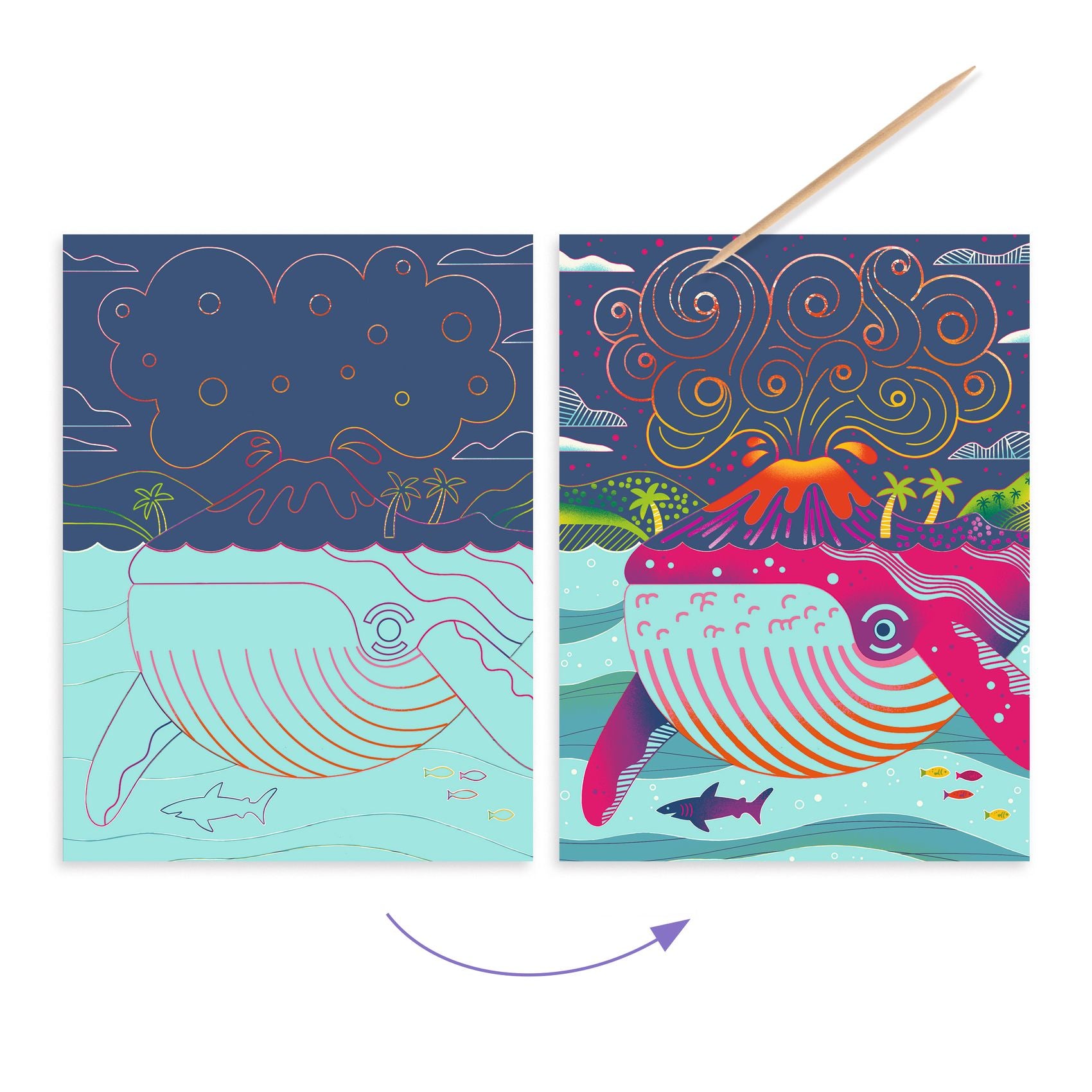 Djeco Topsy-Turvy Scratch Boards