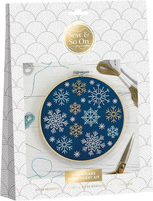 Sew & So On Large Embriodery Kit Snowflakes