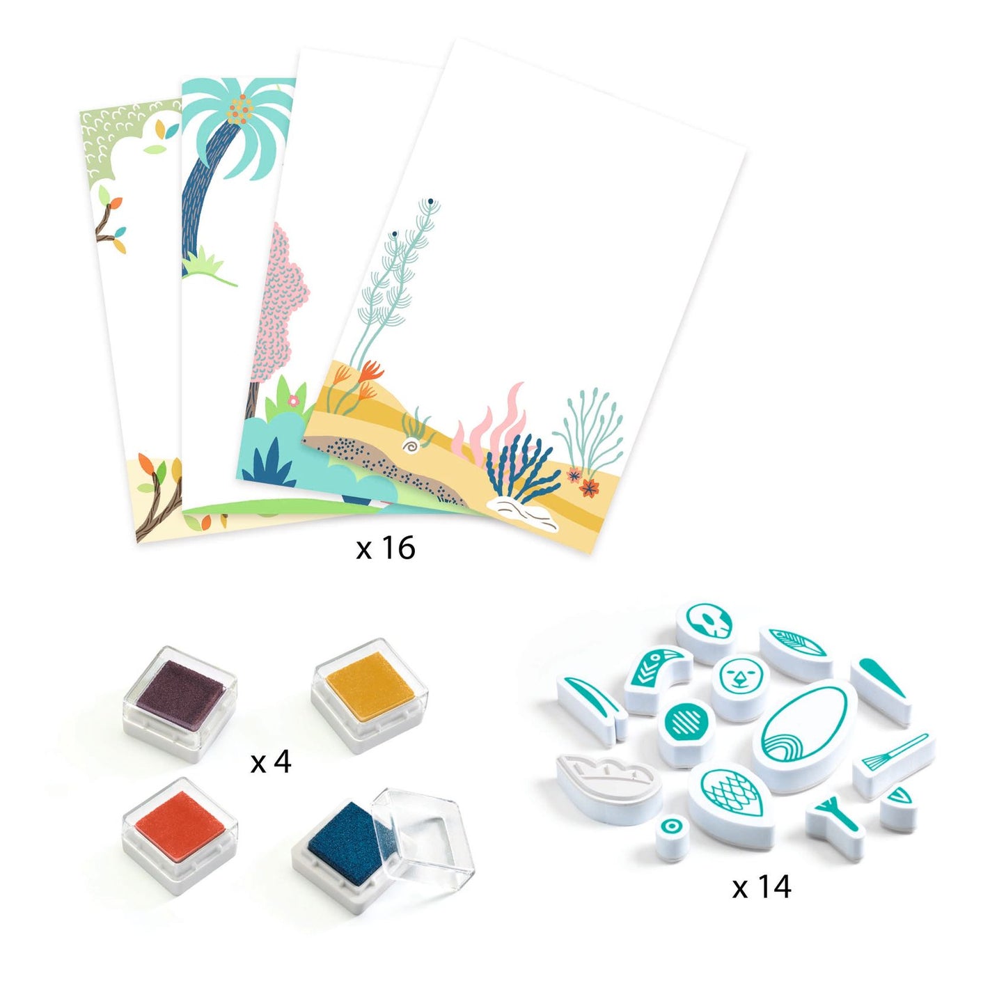 Djeco Mix & Match Stamps Surprising Animals