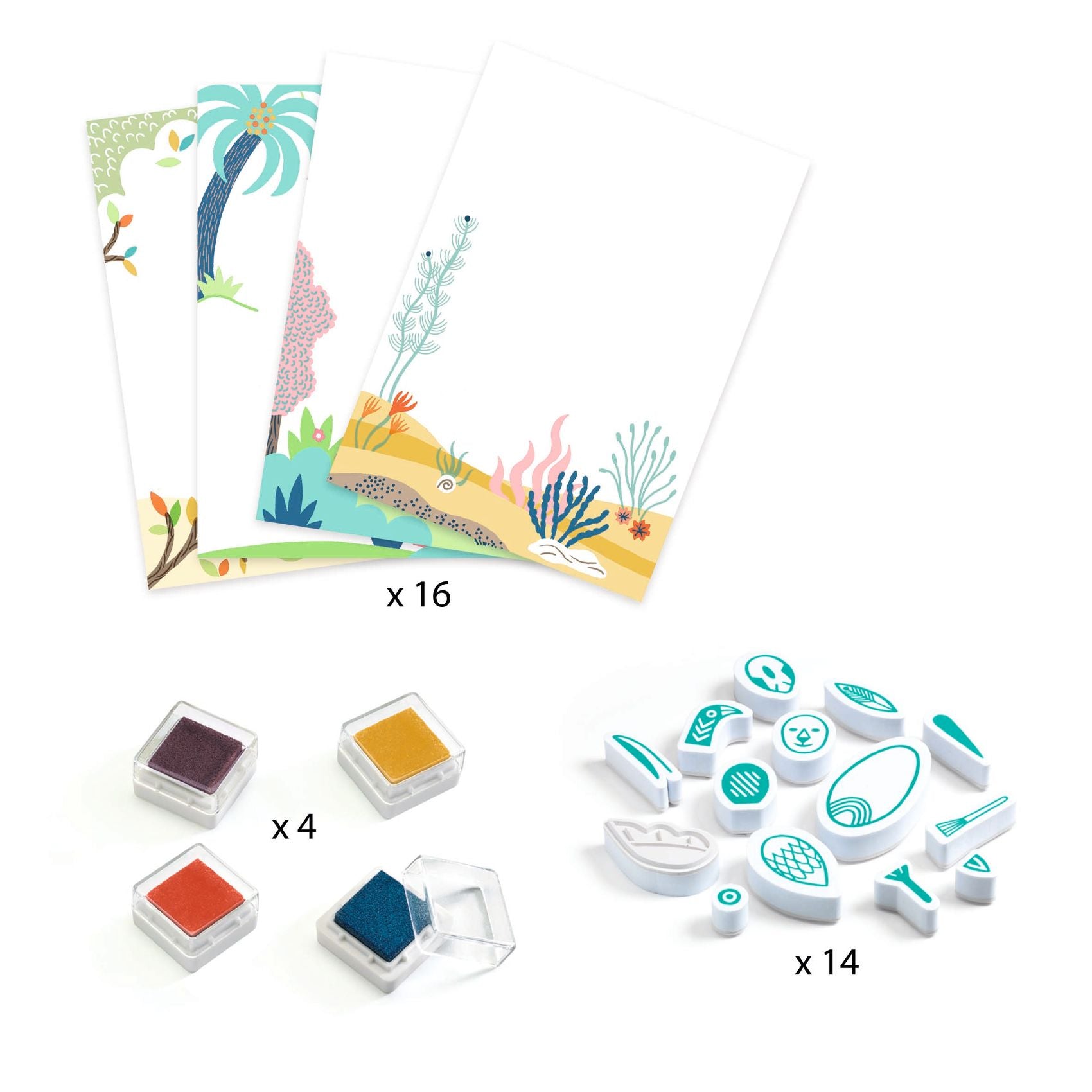 Djeco Mix & Match Stamps Surprising Animals