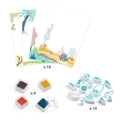 Djeco Mix & Match Stamps Surprising Animals