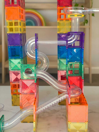 Connetix Tiles Rainbow 92 Pc Ball Run Pack