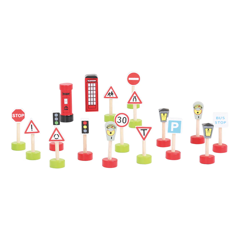 BigJigs Trains Signs Pack-BJT061