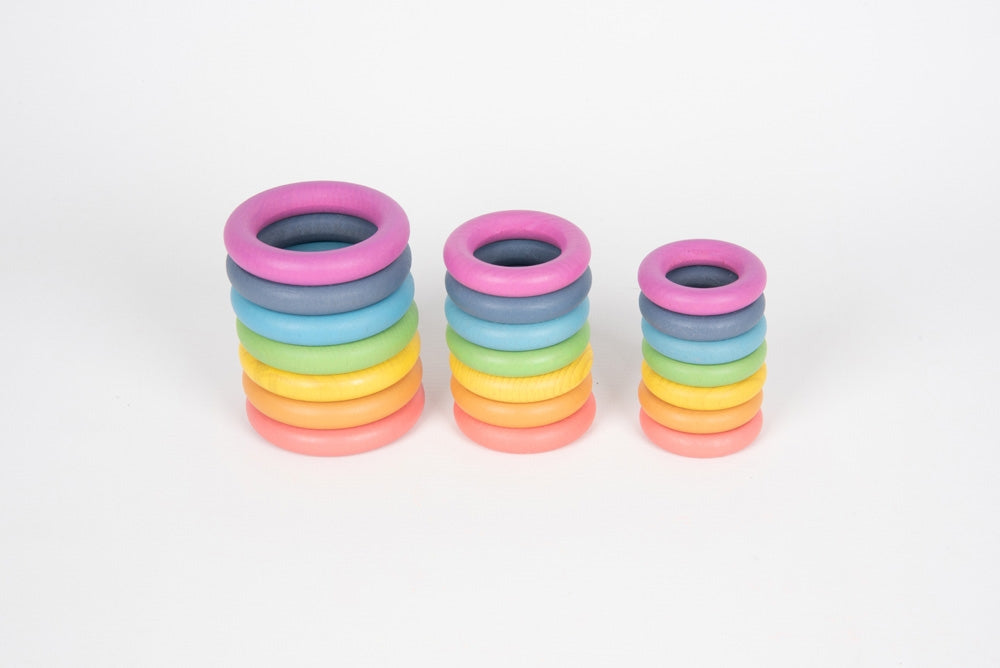 TickiT Rainbow Wooden Rings