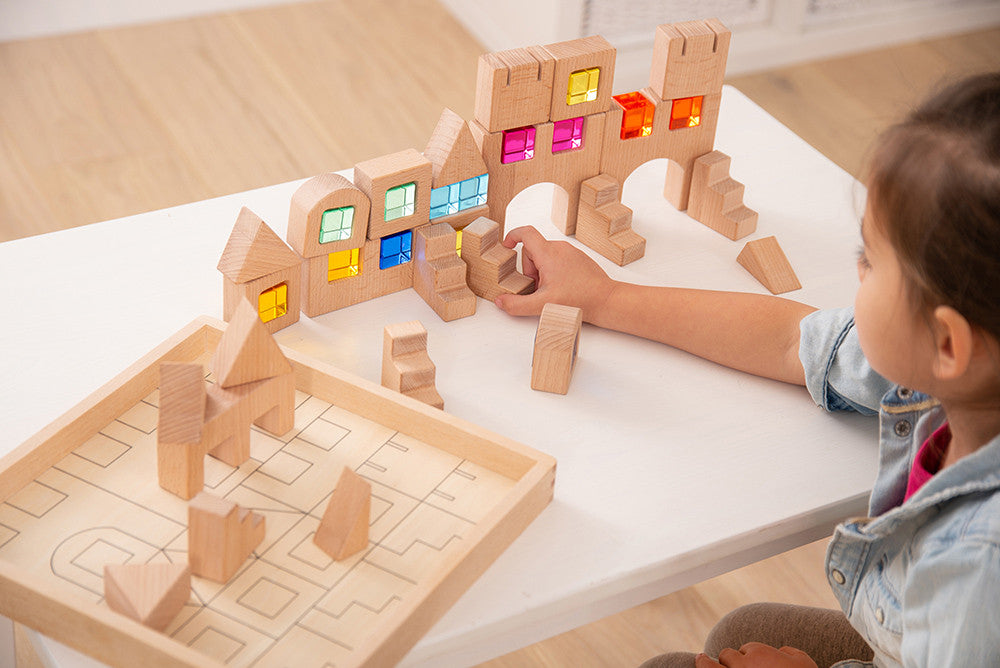 TickiT Wooden Building Gem Blocks