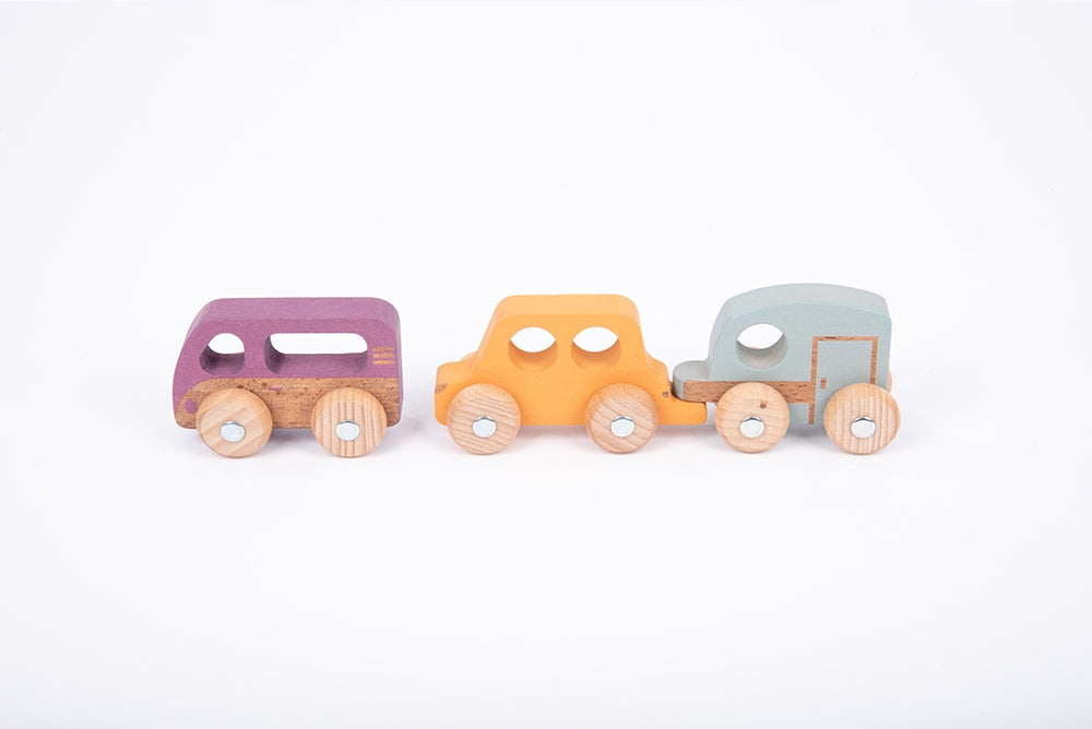 Tickit Rainbow Wooden Adventure Vehicles Set