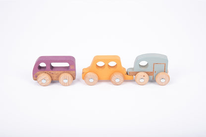 Tickit Rainbow Wooden Adventure Vehicles Set
