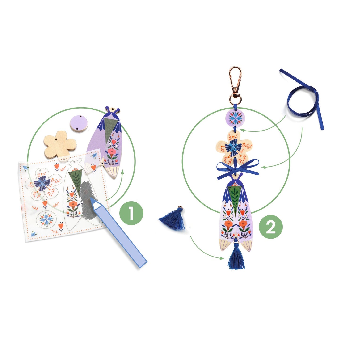 Djeco DIY Bag Charms To Create Butterflies