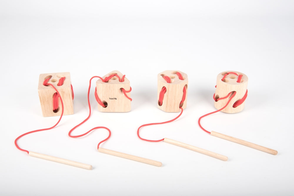 TickiT Wooden Lacing Shapes