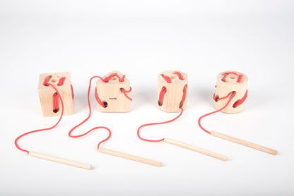 TickiT Wooden Lacing Shapes