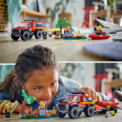 Lego City 60412 4x4 Fire Truck with Rescue Boat