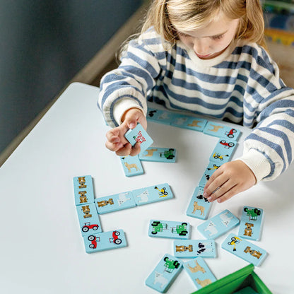 Tractor Ted Wooden Dominoes