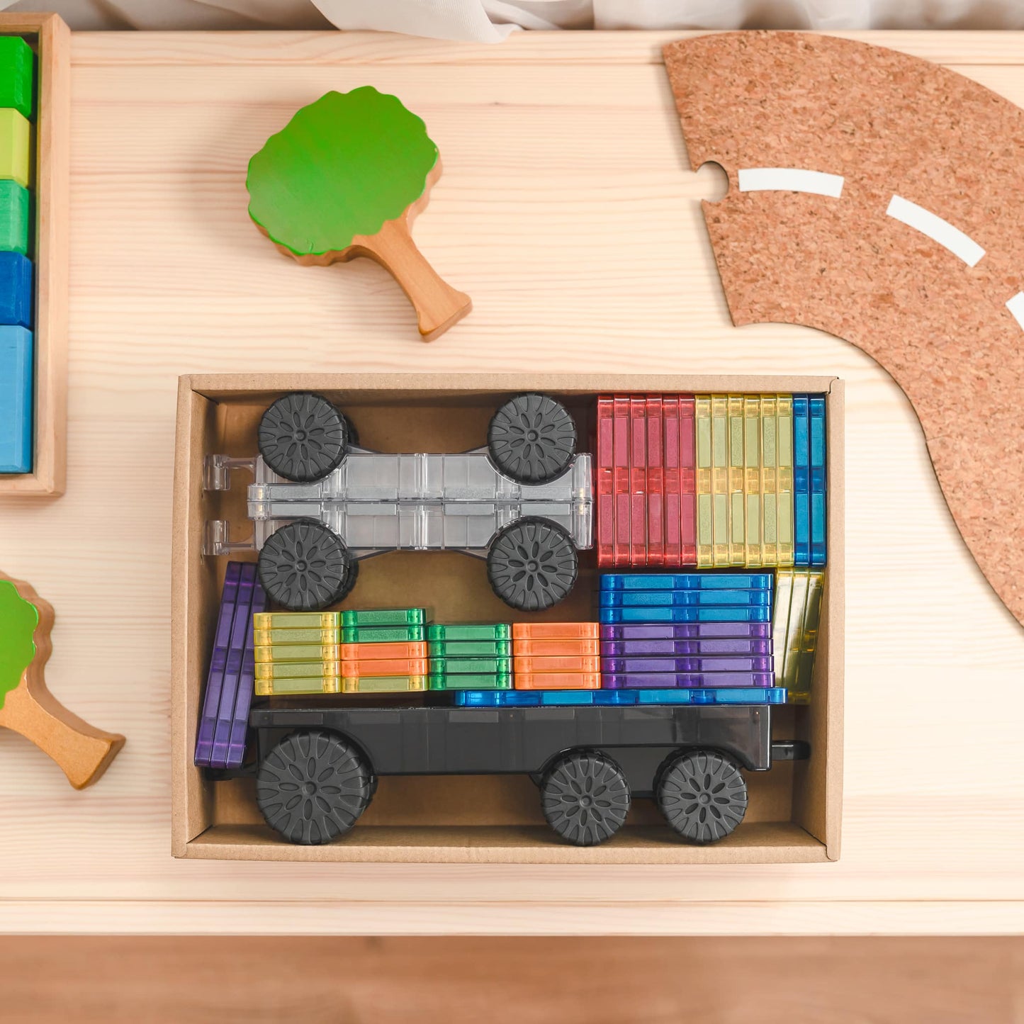 Connetix Tiles Rainbow 50 Pc Transport Pack