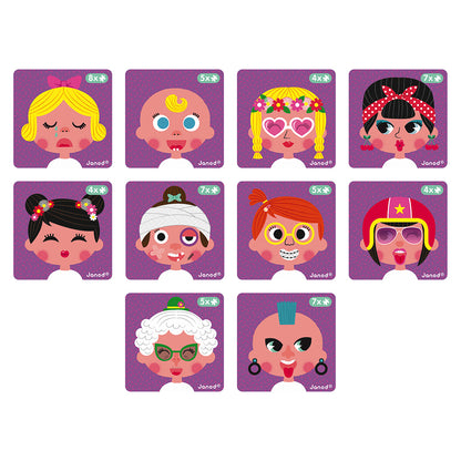 Janod Girl's Crazy Faces Magneti' Book