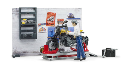 Bruder Bworld Motorcycle Service W/Scrambler