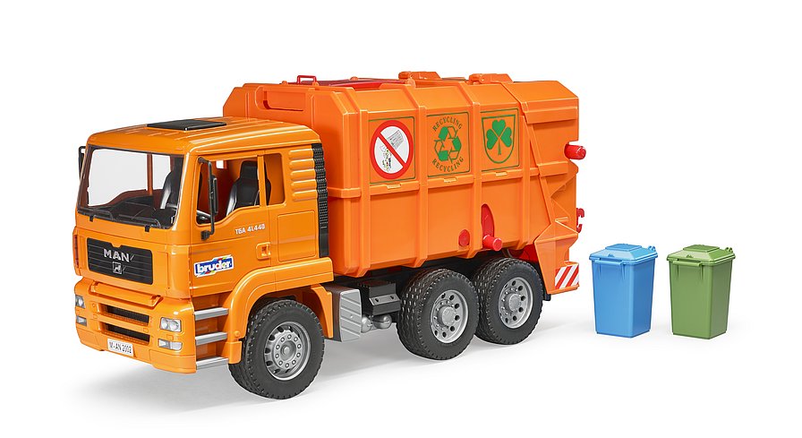 Bruder MAN TGA Orange Refuse Truck