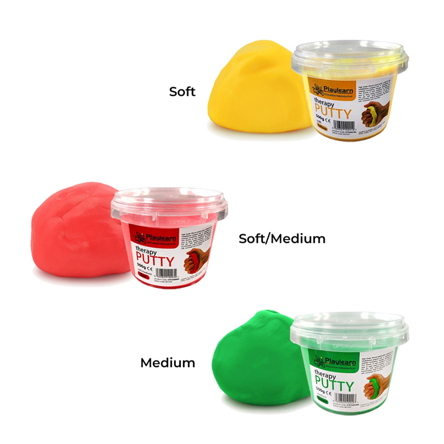 Playlearn Therapy Putty ( 5 Colours - 5 Strengths )