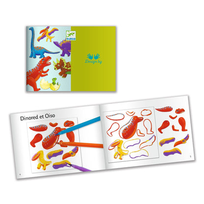Djeco Jumping Jacks -Dinos Colouring Surprises
