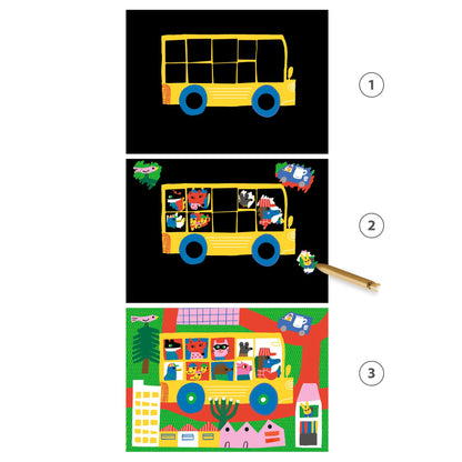 Djeco Learning About Vehicles Scratch Cards
