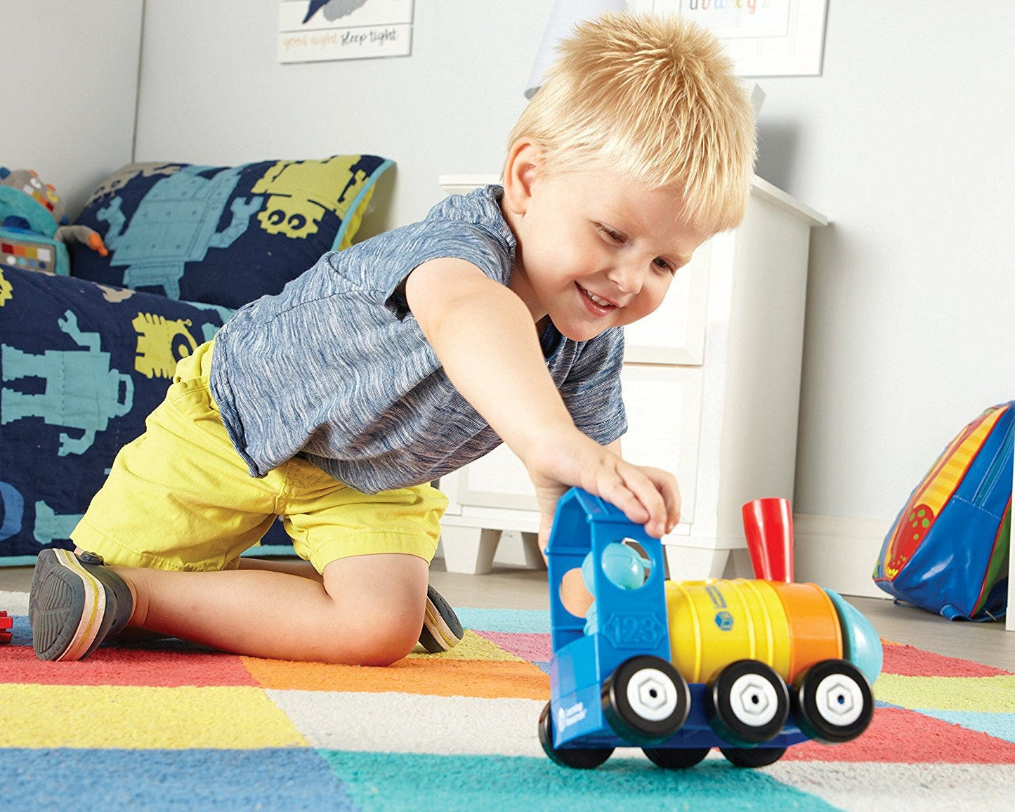 Learning Resources 1-2-3 Build It!™ Rocket-Train-Helicopter
